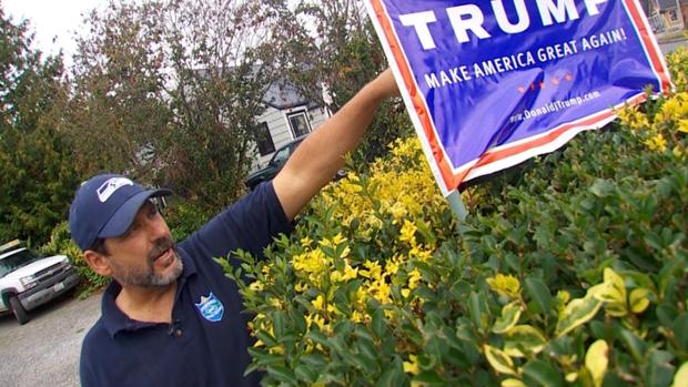 Man Adds Electric Shocks to His Trump Signs to Thwart Thieves