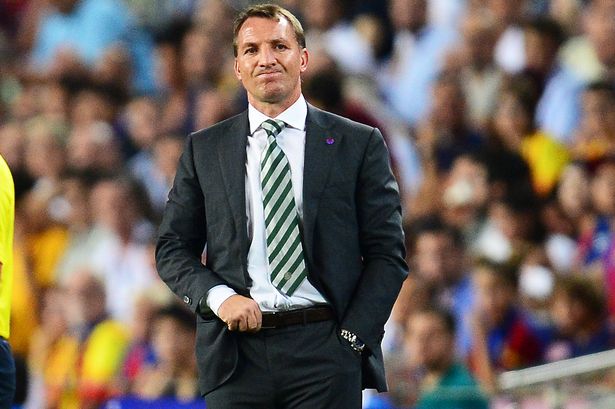 Manager Brendan Rodgers watches as his side lose a another goal