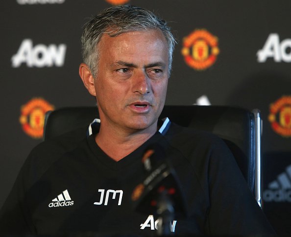 MANCHESTER ENGLAND- AUGUST 26  Manager Jose Mourinho of Manchester United speaks during a press conference at Aon Training Complex