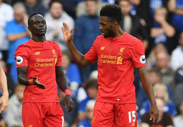 Mane celebrates with Sturridge who assisted his effort to make it 2-0