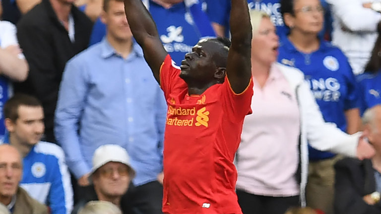 Mane scored his second goal for the Reds against Leicester on Saturday