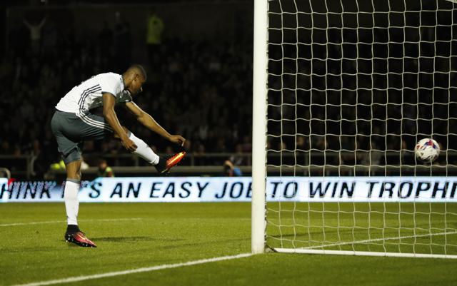 Marcus Rashford scores Marcus Rashford’s third goal