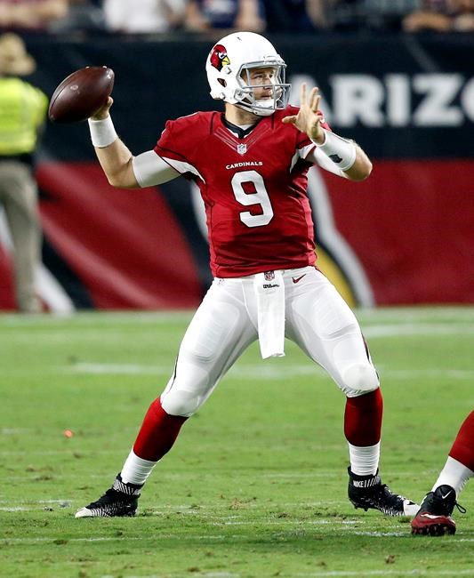 Arizona Cardinals quarterback Matt Barkley throws against the Denver Broncos during the first half of an NFL preseason football game Thursday Sept. 1 2016 in Glendale Ariz