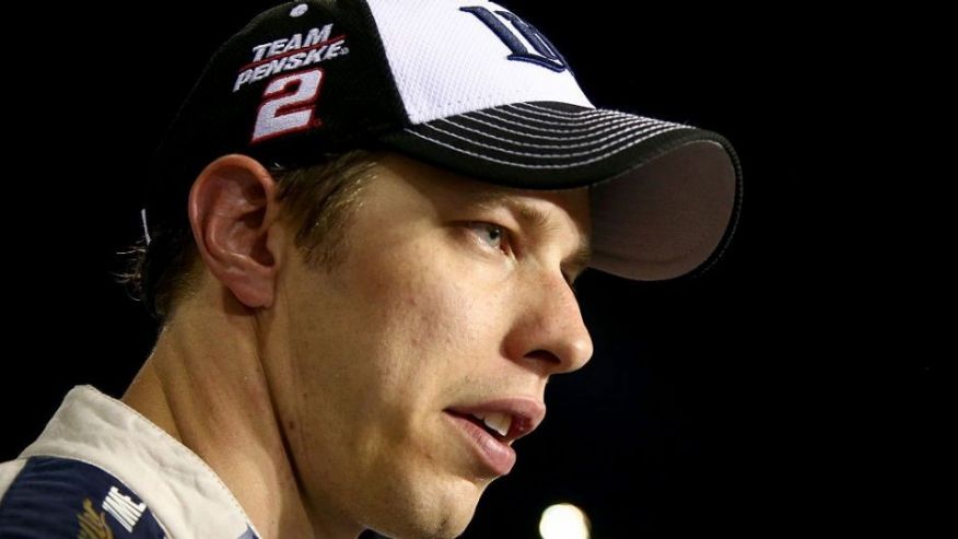 RICHMOND VA- SEPTEMBER 10 Brad Keselowski driver of the #2 Miller Lite Ford stands on the grid after the NASCAR Sprint Cup Series Federated Auto Parts 400 at Richmond International Raceway