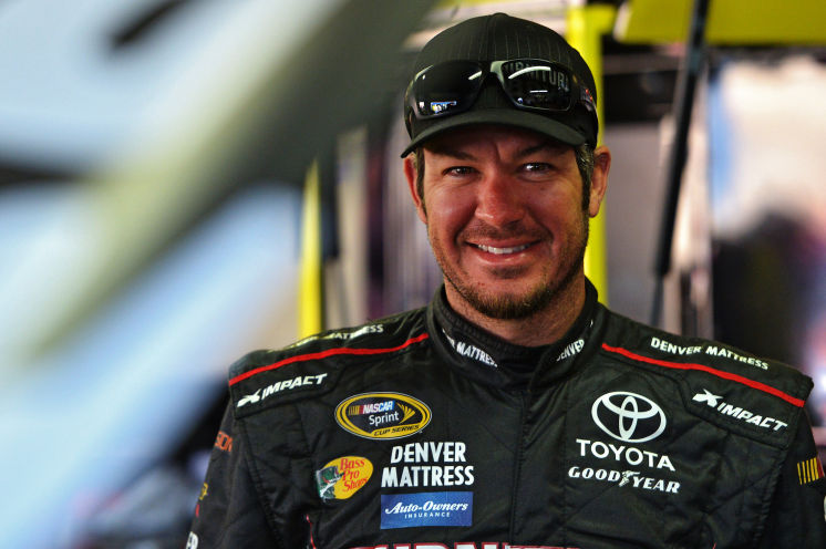 Martin Truex takes the lead with 28 laps to go and goes on to earn his second win this season