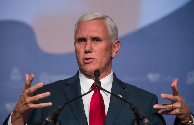 Republican vice presidential candidate Indiana Gov. Mike Pence speaks to the Value Voters Summit in Washington Saturday Sept. 10 2016