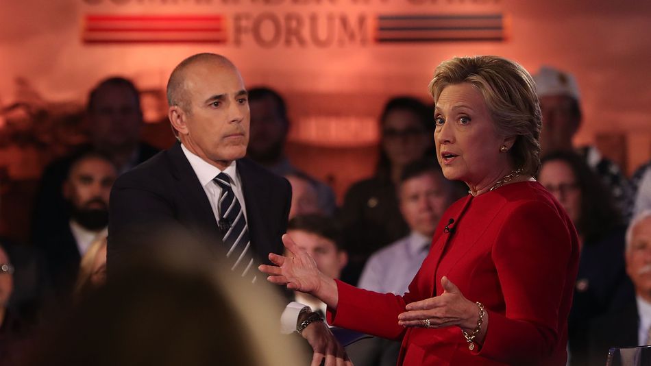 Matt Lauer hosts the NBC News Commander-in Chief Forum