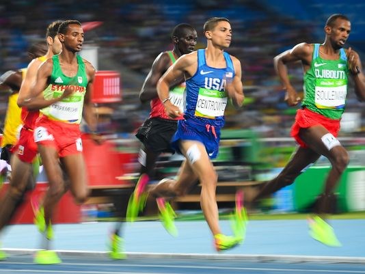 Matthew Centrowitz of the USA in the 1,500 semifinals