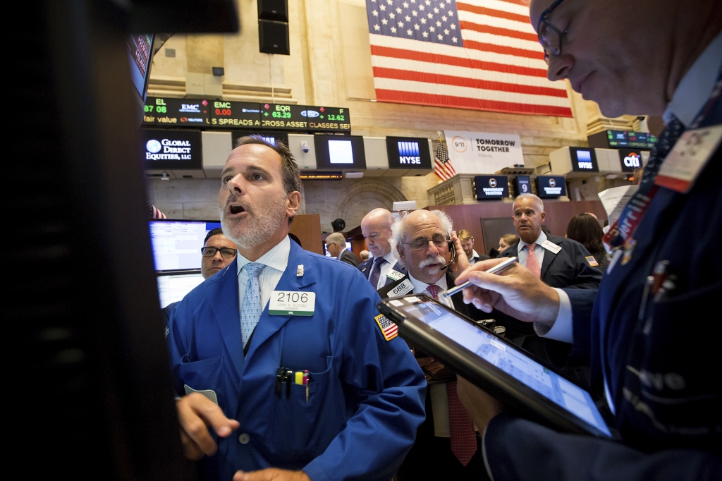 Traders work on the floor of the New York Stock Exchange in New York on Sept. 9 2016