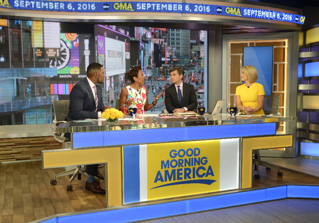 MICHAEL STRAHAN ROBIN ROBERTS GEORGE STEPHANOPOULOS AMY ROBACH