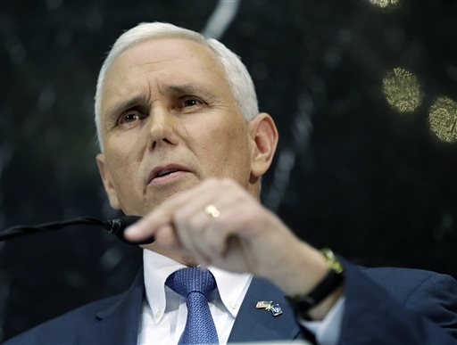 Indiana Gov. Mike Pence delivers his State of the State address to a joint session of the legislature at the Statehouse Tuesday Jan. 12 2016 in Indianapolis