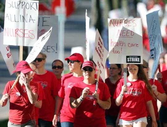 Allina nurses to go on strike on Labor Day