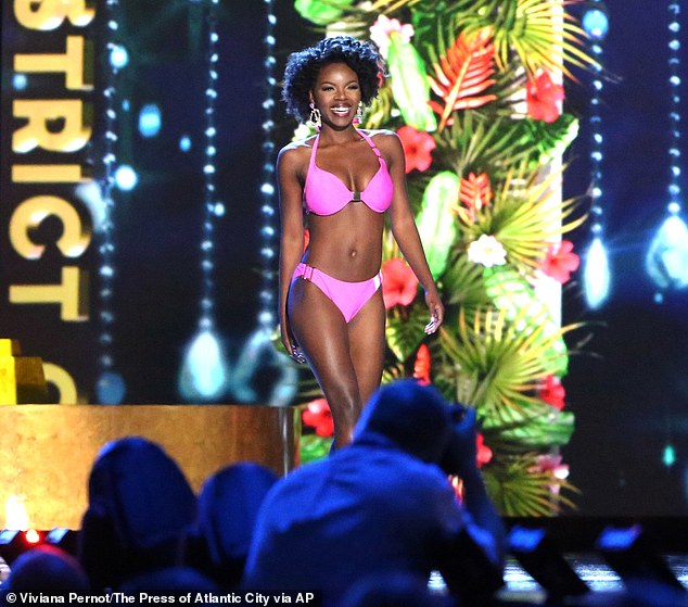 Jackson won the swimsuit competition while Burgess took the top position in the talent competition when she sang the Eagles classic'Desperado