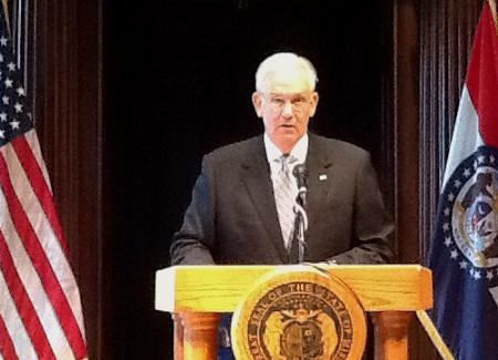 Gov. Jay Nixon announces $57 million in temporary budget cuts one day after the legislature overrode vetoes of two tax break bills