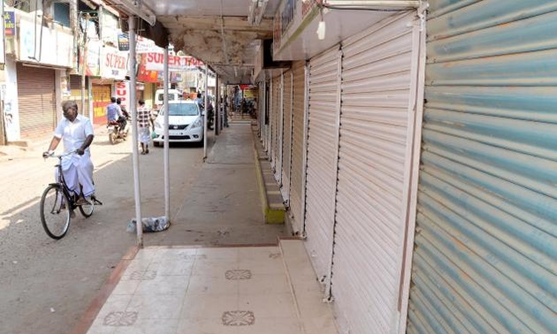 Most of the shops remained closed in Chennai today in support of bandh over Cauvery dispute called by farmers associations and political parties