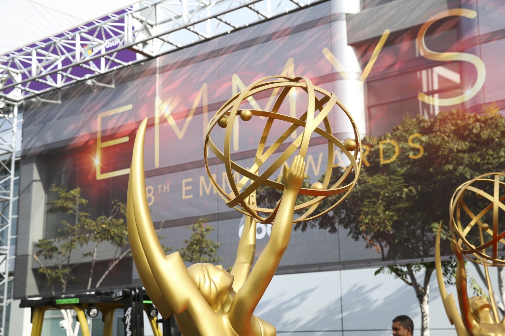 Emmy statues appear at the 2016 Primetime Emmy Awards Press Preview Day at the Microsoft Theater on Wednesday Sept. 14 2016 in Los Angeles