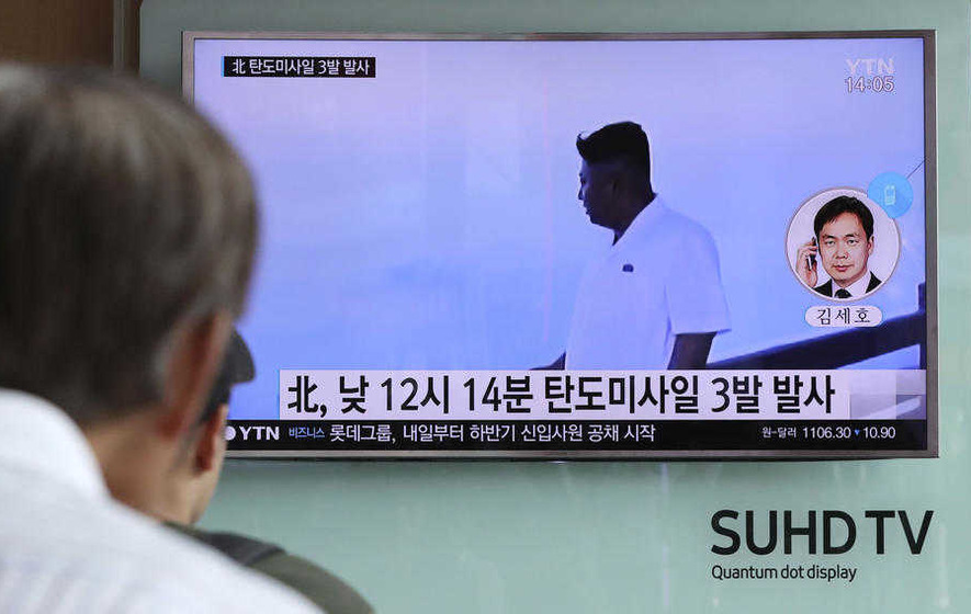 North Korea fires three ballistic missiles in show of strength