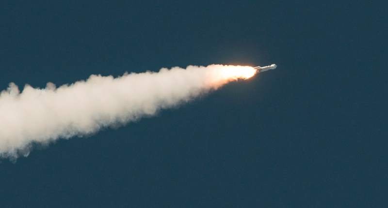 The United Launch Alliance Atlas V rocket carrying NASA's Origins Spectral Interpretation Resource Identification Security Regolith Explorer spacecraft lifts off from Space Launch Complex 41 at Cape Canaveral Air Force Station Florid