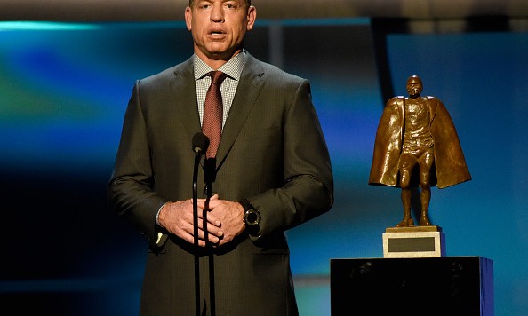 SAN FRANCISCO CA- FEBRUARY 06 Former NFL player Troy Aikman speaks onstage during the 5th Annual NFL Honors at Bill Graham Civic Auditorium