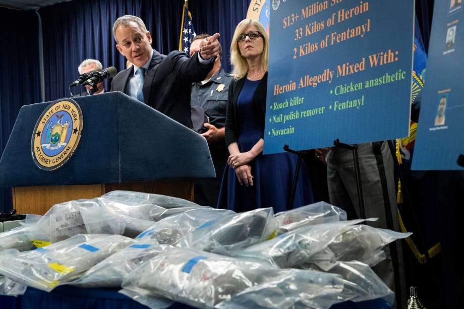 NEW YORK NEW YORK- SEPTEMBER 23 New York Attorney General Eric Schneiderman speaks during a press conference regarding a major drug bust at the office of the New York Attorney General