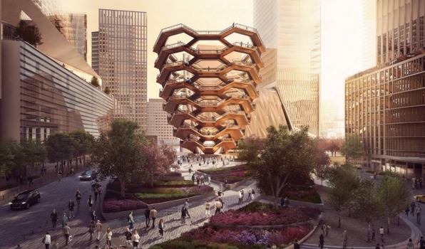 The giant sculpture Vessel is the work of British designer Thomas Heatherwick and will rise in the mammoth Far West