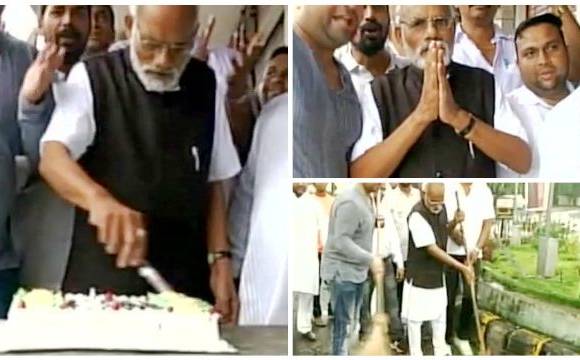 Nagpur PM Modi's look-alike celebrates his birthday with cleanliness drive