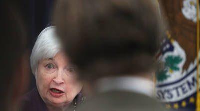 Federal Reserve Board Chair Janet Yellen speaks during a news conference following the Federal Open Market Committee meeting