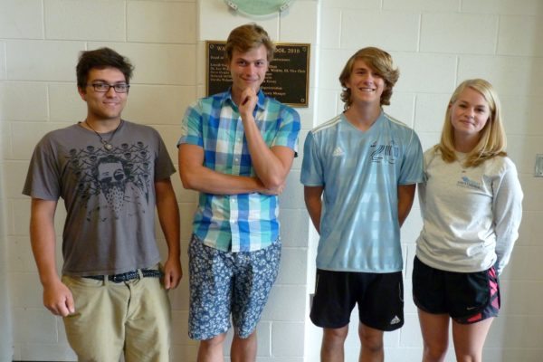 National Merit Scholarship Semifinalists Canyon Frerer Owen Warmuth Andrew Nenow and Grace Fowler