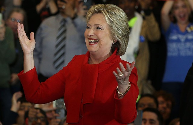 Hillary Clinton Holds Iowa Caucus Night Gathering In Des Moines