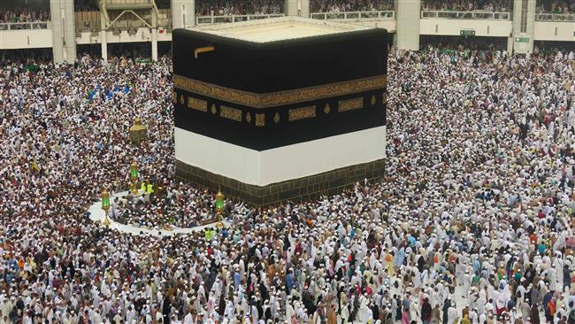 A general view shows Muslim pilgrims circling the Kaaba Islam's holiest shrine at the Grand Mosque in Saudi Arabia's holy city of Mecca