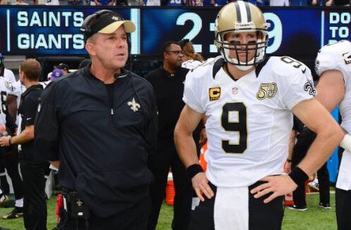 New Orleans Saints Sean Payton and Drew Brees