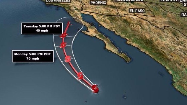 12 News radar tracking Hurricane Paine on Sept. 18 2016