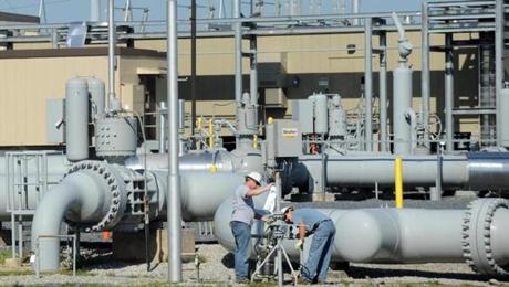 A pipeline hub run by Spectra Energy Corp. in Guilford Pa. Canada's Enbridge is buying Houston-based Spectra Energy for about $28 billion