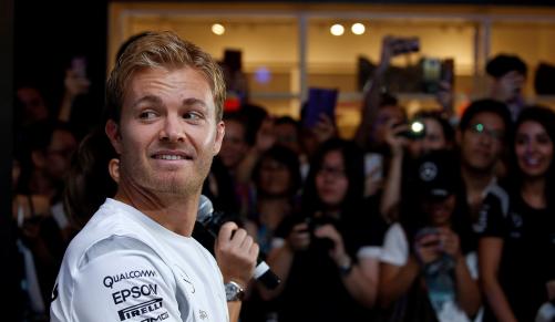 Nico Rosberg at a publicity event ahead of the Singapore F1 Grand Prix