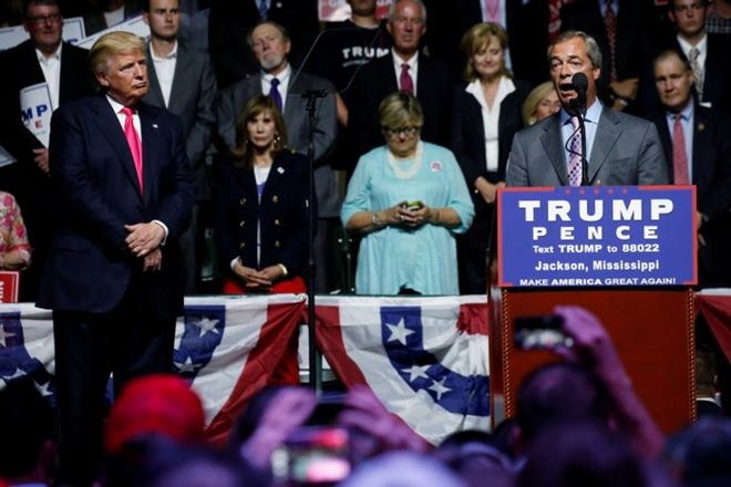 Nigel Farage was warmly received by Donald Trump who had called himself MR. Brexit a few days ago