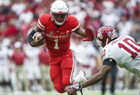 Houston Cougars quarterback Greg Ward Jr. is of similar build to Buckeyes quarterback J.T. Barrett. Ward Jr. tallied 321 yards passing and two touchdowns against the Sooners