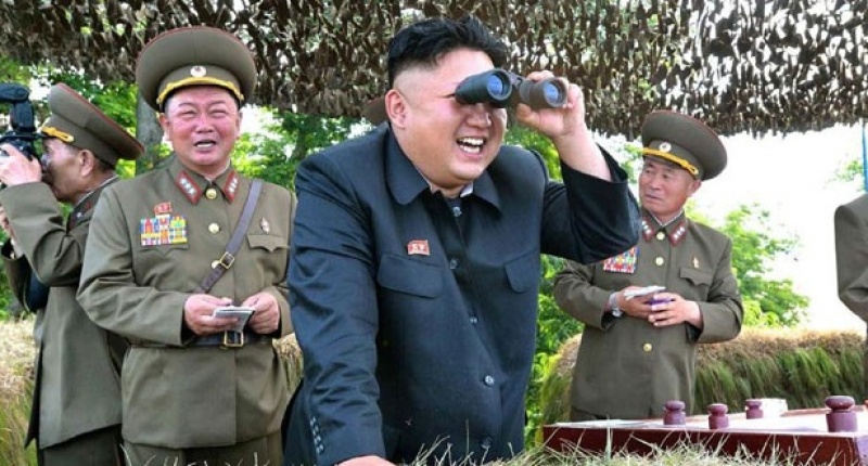 Leader Kim Jong Un inspects the Hwa Islet defense detachment off the east coast of North Korea