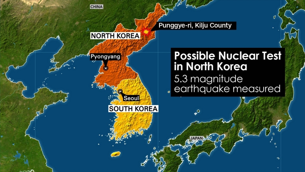 North Korea said it has hit the button on its fifth and potentially most powerful nuclear test Friday morning claiming to have successfully detonated a nuclear warhead that could be mounted on ballistic rockets