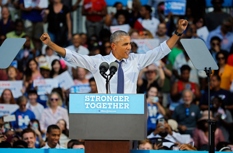 Obama hits campaign trail for Clinton in Philadelphia