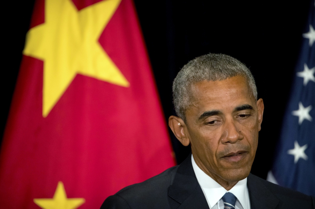 U.S. President Barack Obama pauses during a press conference after the conclusion of the G-20 Summit in Hangzhou in eastern China's Zhejiang Province Monday Sept. 5 2016