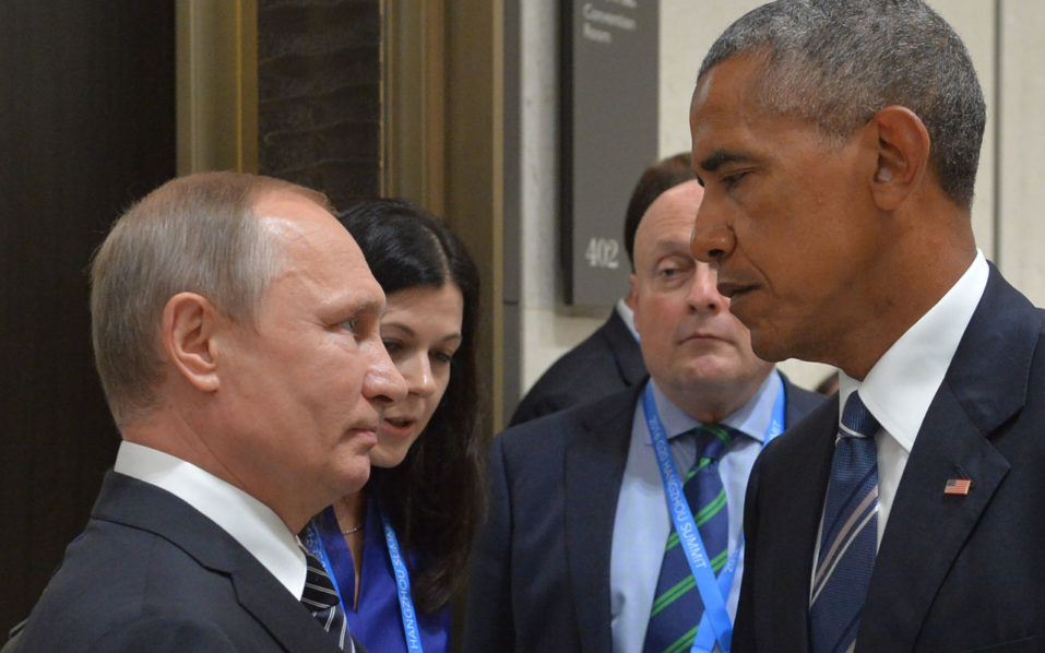 Russian President Vladimir Putin meets with his US counterpart Barack Obama on the sidelines of the G20 Leaders Summit in Hangzhou