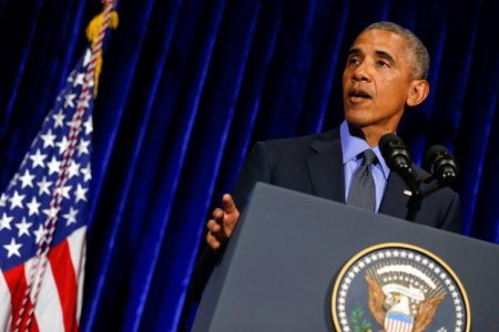 U.S. President Barack Obama holds a news conference at the conclusion of his participation in the ASEAN Summits in Vientiane Laos