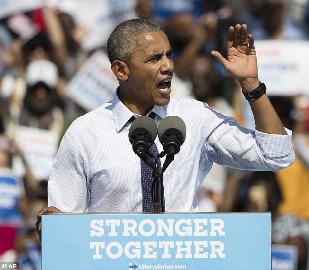 Obama said on Tuesday that he'really really really wants to elect Hillary Clinton