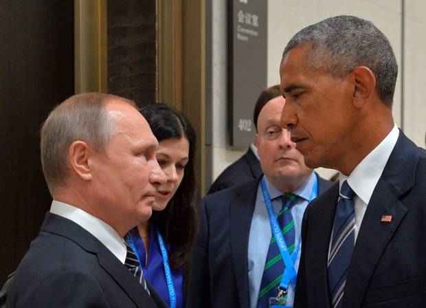 Russian President Vladimir Putin meets with his US counterpart Barack Obama on the sidelines of the G20 Leaders Summit in Hangzhou