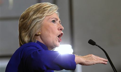 Democratic presidential candidate Hillary Clinton speaks during a campaign stop in Orlando Fla. Wednesday Sept. 21 2016