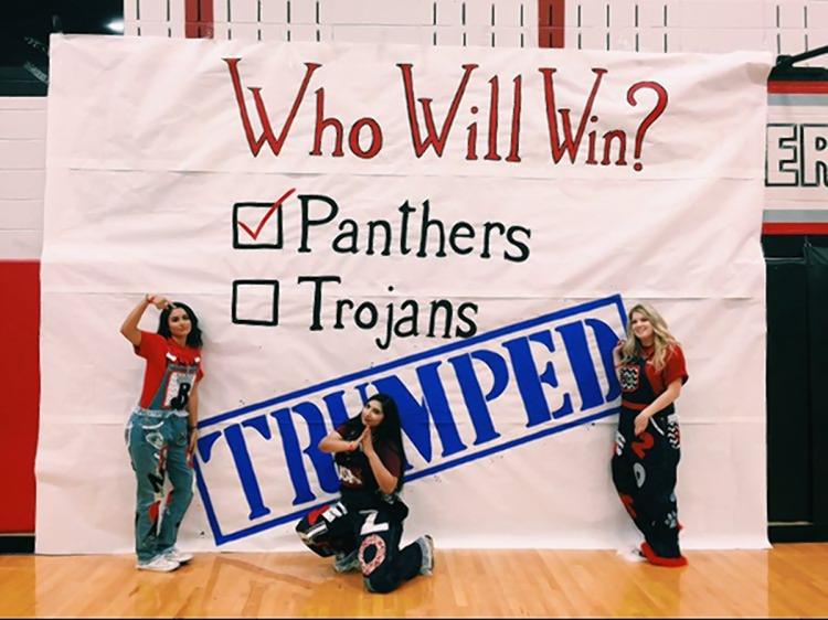 Officials with Colleyville Heritage later apologized to Trinity High School in nearby Euless for the banners at the rally