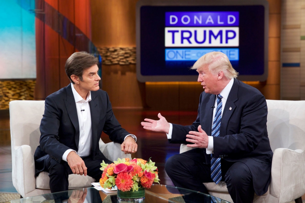 On his show Dr. Oz conducted a strange sort of physical on Donald Trump