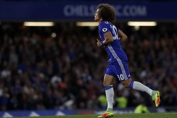 On the go Returning man David Luiz back in a Blues kit