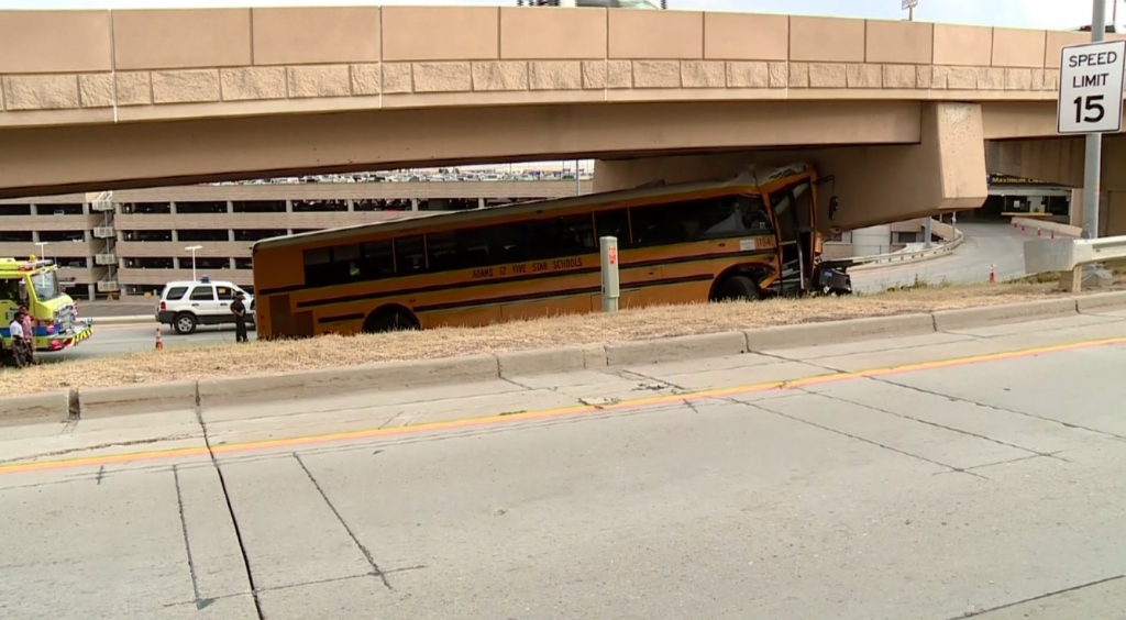 School bus driver killed, others injured in crash at Denver airport