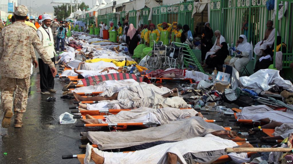 Over 2,400 pilgrims are believed to have been crushed to death in a stampede in September 2015 during the hajj in Mina Saudi Arabia